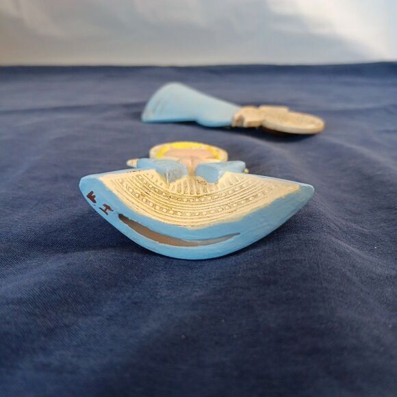 Ceramic Singing Angels Christmas Ornaments Vintage Hand Painted Replacements - Picture 11 of 13